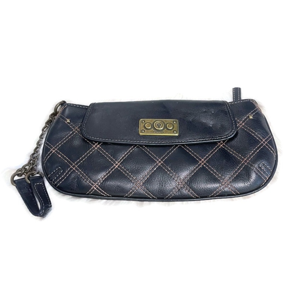 Fossil Vintage Leather Clutch Wristlet Purse